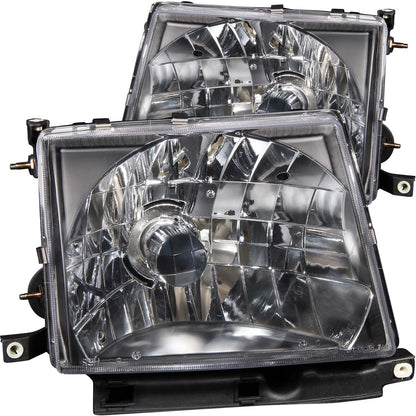 Headlight Set Crystal Clear Lens Black Housing Pair Does Not Fit 1997 4WD Model Toyota Tacoma 1997-2000 AnzoUSA