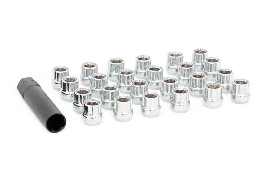 Lug Nut Set 1/2x20 24 Qty Chrome Open End Rough Country