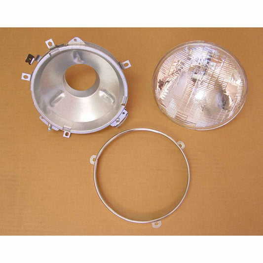 Head Light Assembly Left Sealed Beam Sold Individually 1972-1983 CJ5 1972-1975 CJ6 1976-1986 CJ7 And 1981-1986 CJ8 Scrambler OMIX