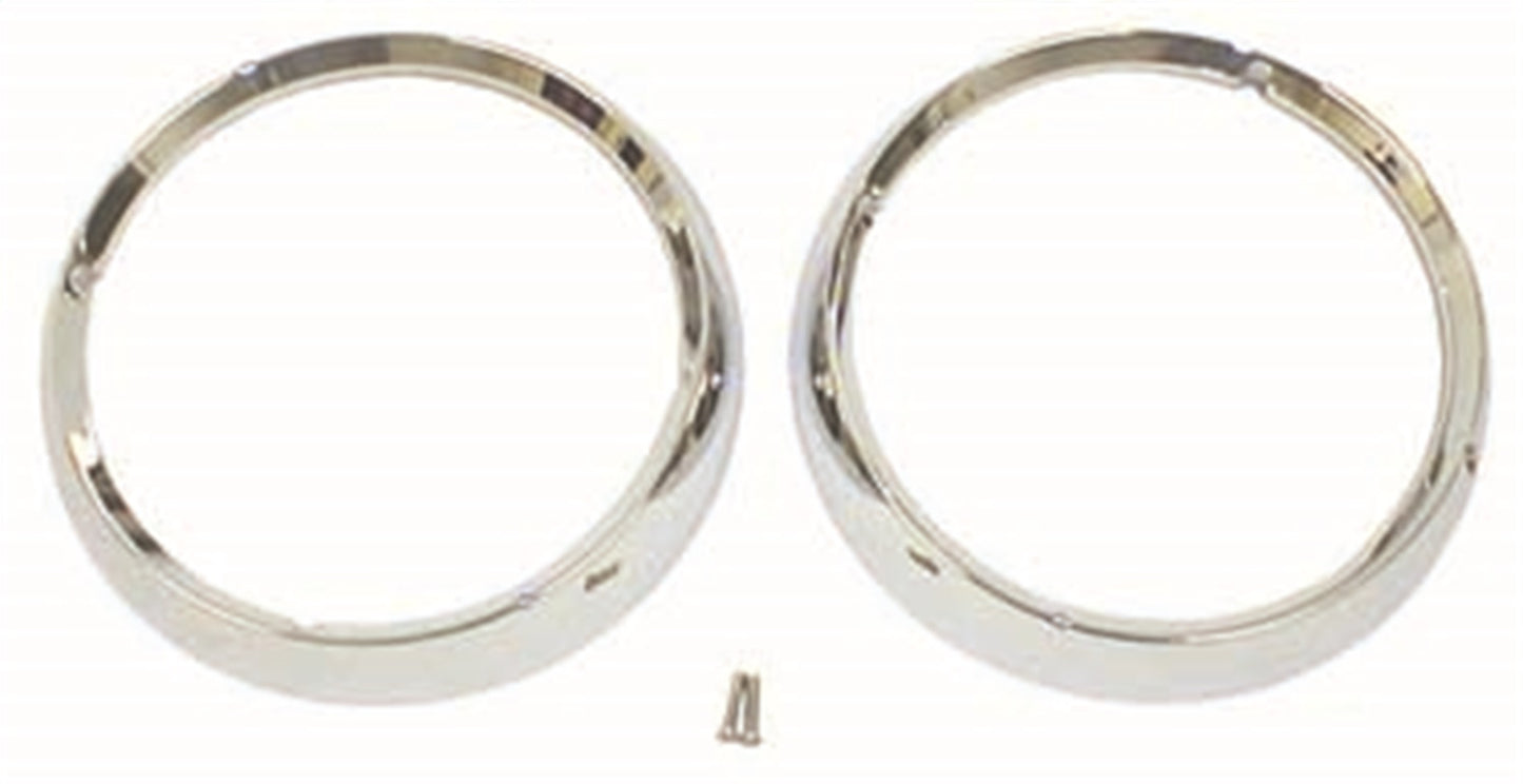 Headlight Bezel Kit Left Or Right Chrome 1972-1983 CJ5 1972-1975 CJ6 1976-1986 CJ7 And 1981-1986 CJ8 Scrambler OMIX