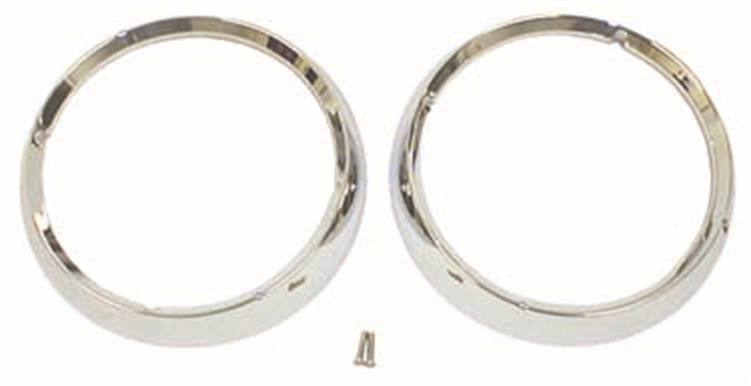 Headlight Bezel Kit Left Or Right Chrome 1972-1983 CJ5 1972-1975 CJ6 1976-1986 CJ7 And 1981-1986 CJ8 Scrambler OMIX