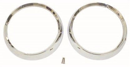 Headlight Bezel Kit Left Or Right Chrome 1972-1983 CJ5 1972-1975 CJ6 1976-1986 CJ7 And 1981-1986 CJ8 Scrambler OMIX