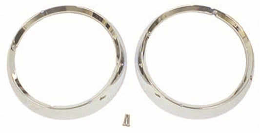 Headlight Bezel Kit Left Or Right Chrome 1972-1983 CJ5 1972-1975 CJ6 1976-1986 CJ7 And 1981-1986 CJ8 Scrambler OMIX