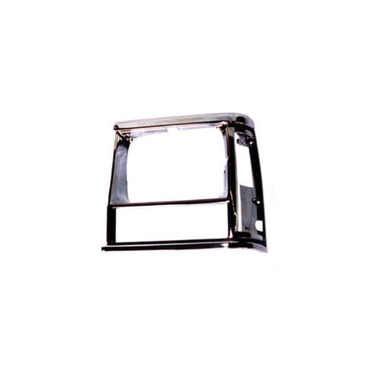 Head Light Bezel Left Black/Chrome Fits The Driver Side Of 91-96 Cherokee XJ And 91-92 Comanche MJ OMIX