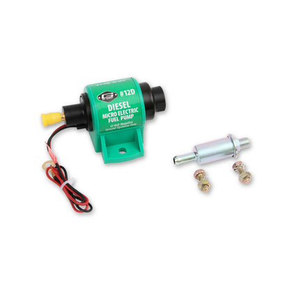 Micro Electric Fuel Pump 4 7 PSI 35 GPH Diesel Mr Gasket