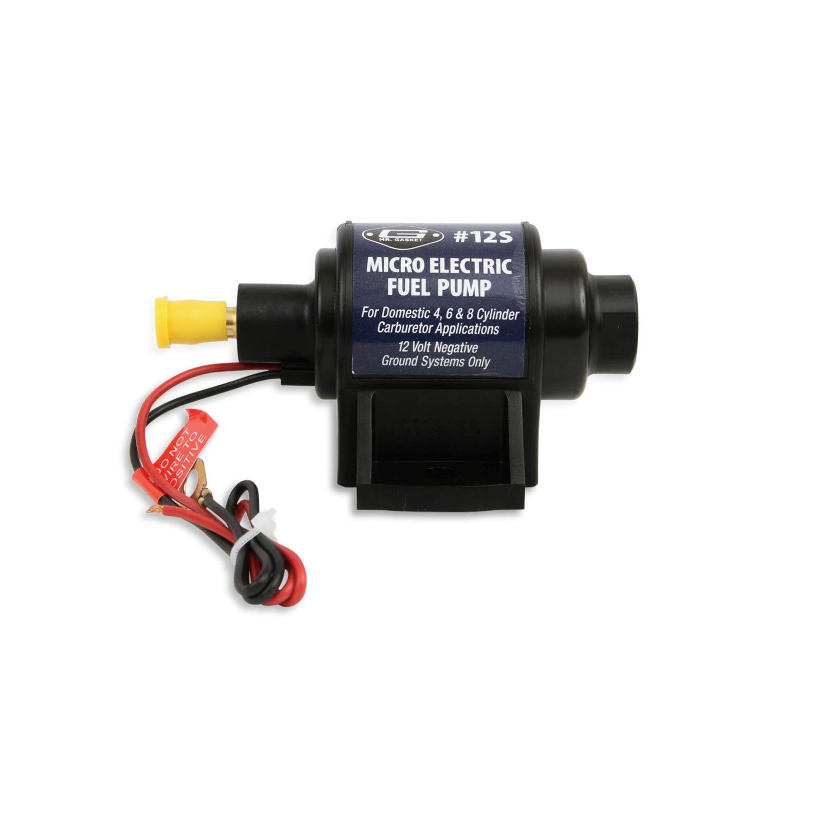 Micro Electric Fuel Pump 4 7 PSI 35 GPH Gasoline for carburetor Mr Gasket-1