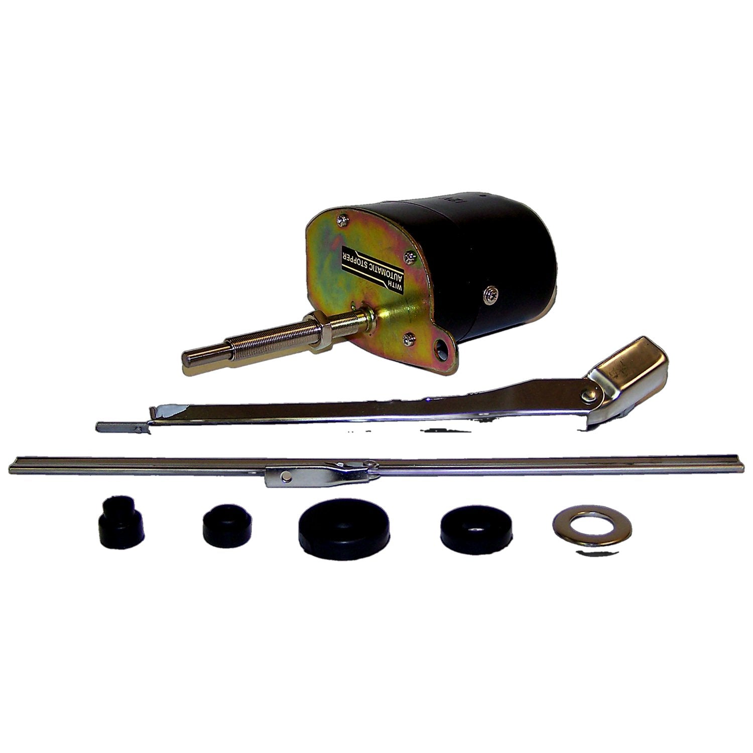12 Volt 1-Speed Wiper Motor Kit for Select 45-58 Jeep CJs, MB, M38, M38-A1 Crown Automotive-2