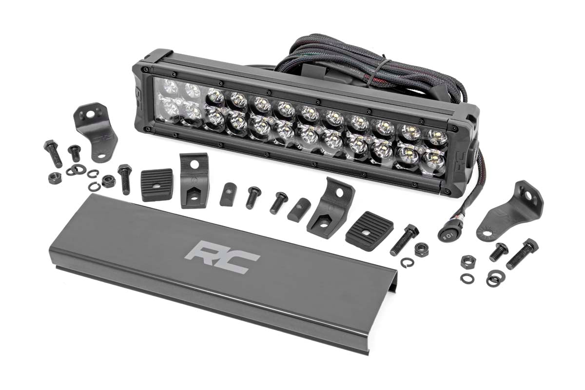 12 Inch Black Series LED Light Bar | Dual Row | White DRL Rough Country