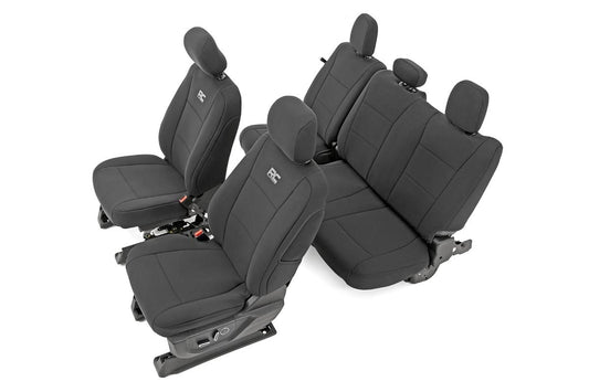 Seat Covers | FR Bucket and RR Bench | Ford F-150/Lightning/F-250/F-350 (15-23) Rough Country