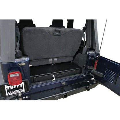 Full Width Rear Bench Underseat Drawer - 76-86 CJ7 / 87-95 Wrangler YJ / 97-06 Wrangler TJ Black Products Tuffy Security-1