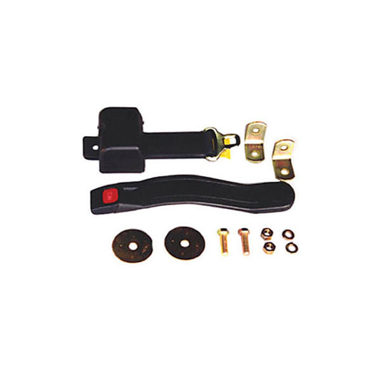 Seat Belt Retractable Lap Belt 60 Inch Black Belt Mounting Hardware Included 1987-1995 Jeep Wrangler OMIX