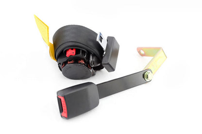 Tri-Lock Off Road Seat Belt Left 3 Point Black Retractable Shoulder Harnesses Fits The Driver Side Of 97-02 Wrangler TJ OMIX-1