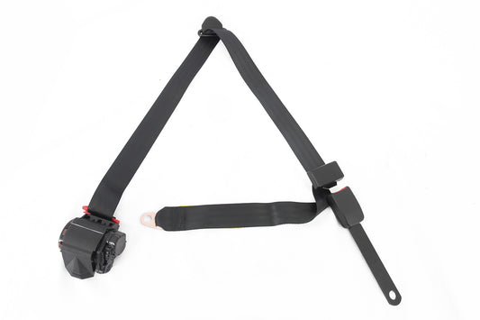 Tri-Lock Off Road Seat Belt Right 3 Point Black Retractable Shoulder Harnesses Fits The Passenger Side Of 03-06 Wrangler TJ And 04-06 Wrangler Unlimited Lj OMIX