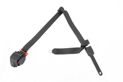 Tri-Lock Off Road Seat Belt Left 3 Point Black Retractable Shoulder Harnesses Fits The Driver Side Of 03-06 Wrangler TJ And 04-06 Wrangler Unlimited Lj OMIX