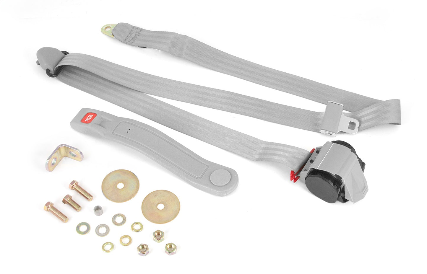 Seat Belt 3 Point Gray Belt Mounting Hardware Included 1976-1983 CJ5 And 1987-1995 Wrangler YJ OMIX