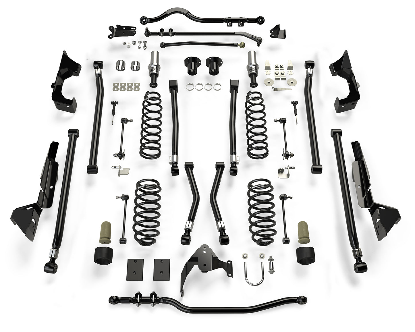 07-18 Wrangler JK 4 Door 6 Inch Alpine CT6 Long Arm Suspension System No Shocks TeraFlex