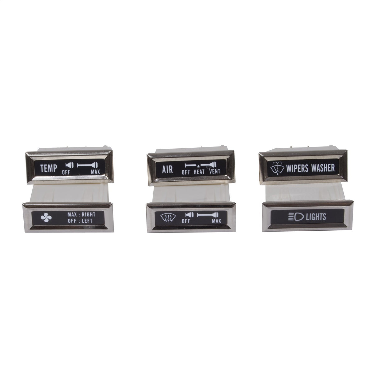 Dash Indicator Light Kit 6 Piece Includes Lights/Wiper Washer/Air/Temp/Defrost/Fan Lights 1976-1983 CJ5 1976-1986 CJ7 And 1981-1986 CJ8 Scrambler OMIX