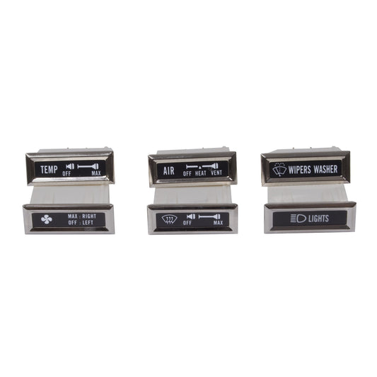 Dash Indicator Light Kit 6 Piece Includes Lights/Wiper Washer/Air/Temp/Defrost/Fan Lights 1976-1983 CJ5 1976-1986 CJ7 And 1981-1986 CJ8 Scrambler OMIX