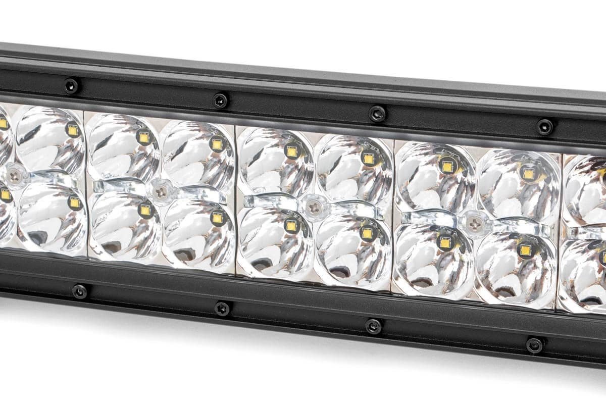 30 Inch Chrome Series LED Light Bar | Curved | Dual Row | Cool White DRL Rough Country
