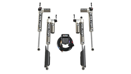 20-Up Jeep Gladiator JT EcoDiesel SP2 3.5 e-Adjust Piggyback Shock Kit 3.5-4.5 Inch Long-Travel Falcon Shocks