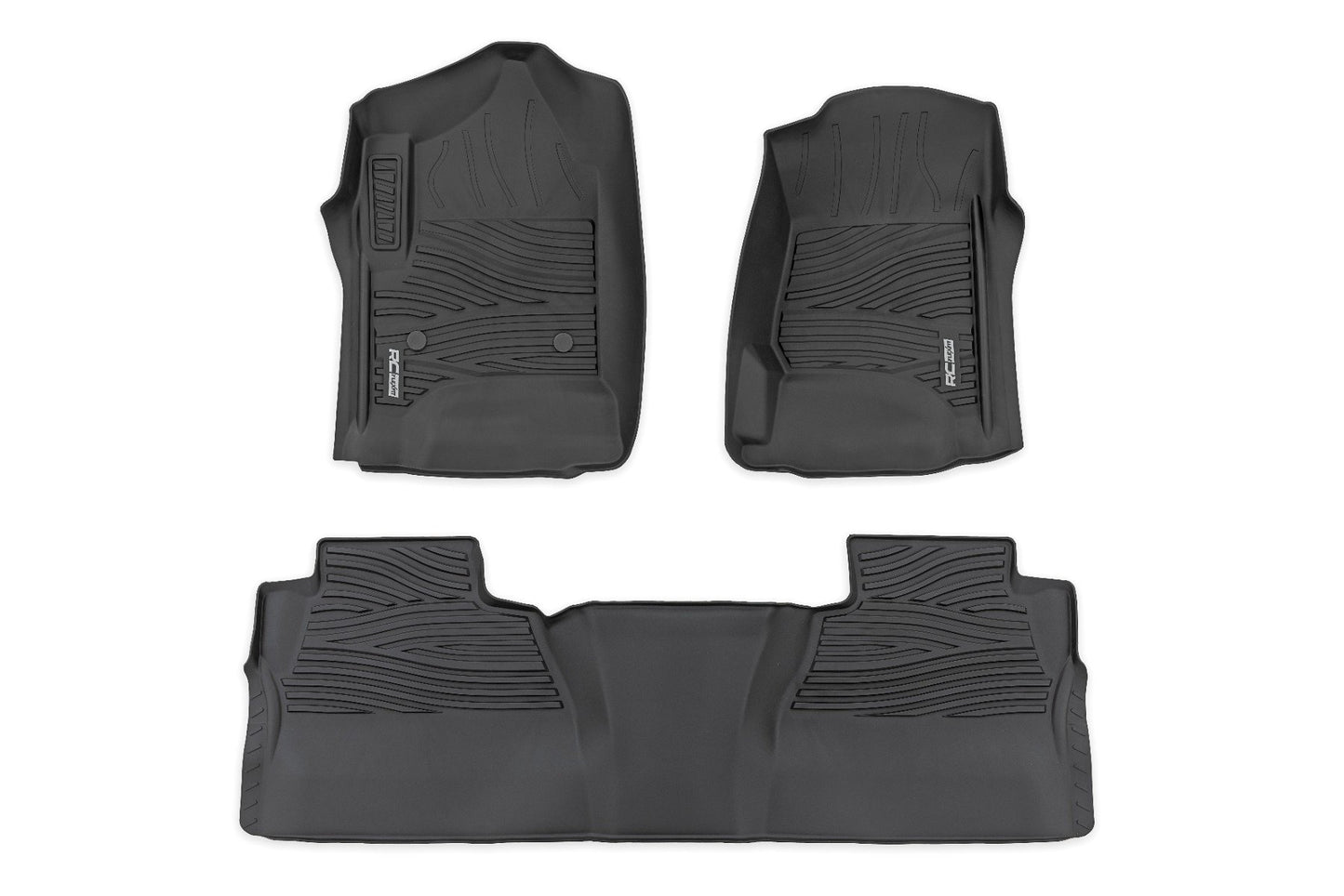 Flex-Fit Floor Mats | FR & RR | FR Bucket | Crew | Chevy/GMC 1500/2500HD/3500HD 2WD/4WD Rough Country