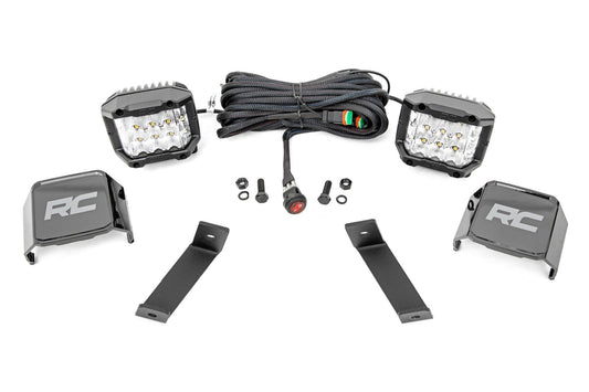 LED Light Kit | Ditch Mount |  3" OSRAM | Wide | Jeep Cherokee KL (14-21) Rough Country