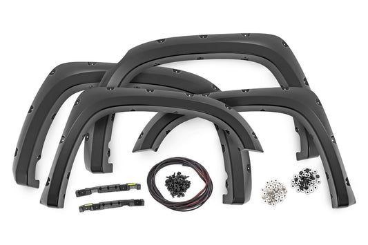 Pocket Fender Flares | 6 & 8' Bed | Gloss Black | Toyota Tundra (14-21) Rough Country