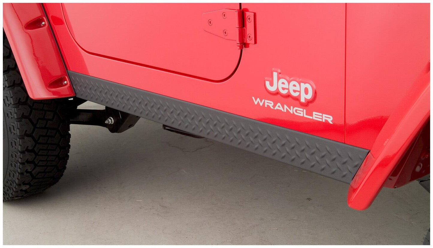 Black Trail Armor Side Rocker Panels For 1997-2006 Jeep Wrangler 2-Door, Pair Bushwacker-1