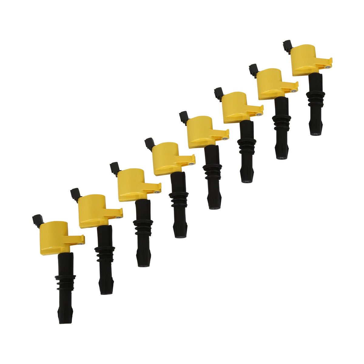 Direct Ignition Coil Kit Supercoil 2004-2008 Ford 4.6L/5.4L/6.8L 3-Valve 8-Pack Supercoil With Shorter Black Boot For 2004-2008 Ford Modular 3V 4.6L/ 5.4L / 6.8L V10 Engines ACCEL-13