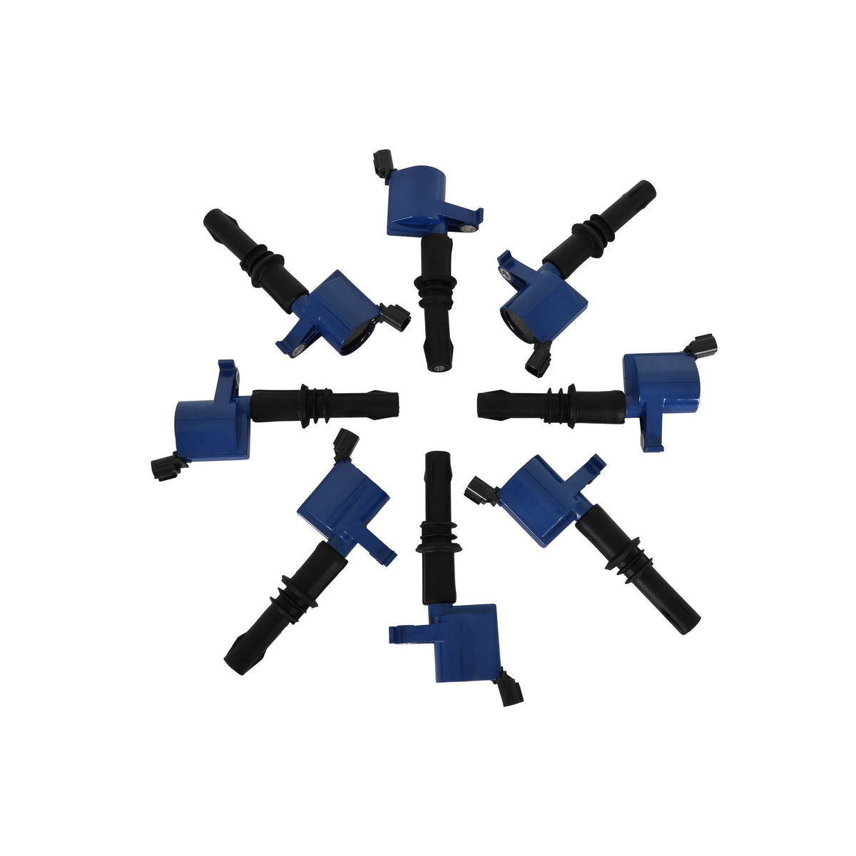 Direct Ignition Coil Kit Supercoil 2004-2008 Ford 4.6L/5.4L/6.8L 3-Valve 8-Pack Supercoil With Shorter Black Boot For 2004-2008 Ford Modular 3V 4.6L/ 5.4L / 6.8L V10 Engines ACCEL-10