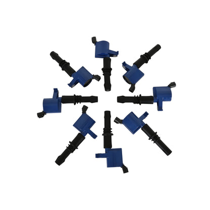 Direct Ignition Coil Kit Supercoil 2004-2008 Ford 4.6L/5.4L/6.8L 3-Valve 8-Pack Supercoil With Shorter Black Boot For 2004-2008 Ford Modular 3V 4.6L/ 5.4L / 6.8L V10 Engines ACCEL-10