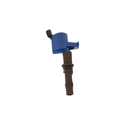 Direct Ignition Coil Kit Supercoil 2008-2014 Ford 4.6L/5.4L/6.8L 3-Valve, Blue, 8-Pack Supercoil With Extended Brown Boot For 2008-2014 Ford Modular 3V 4.6L/ 5.4L / 6.8L V10 Engines ACCEL-2
