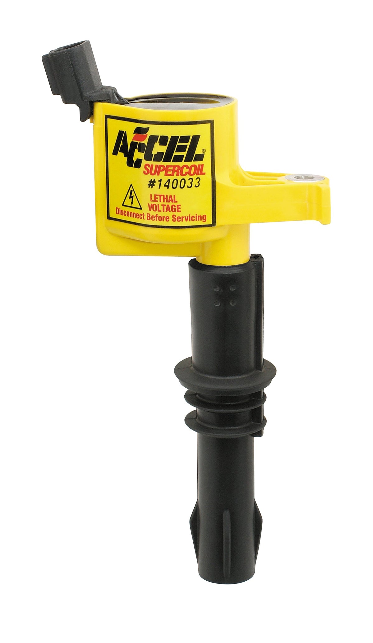 Direct Ignition Coil Kit- Supercoil 2004-2008 Ford 4.6L/5.4L/6.8L 3-Valve Yellow Each Supercoil With Shorter Black Boot ACCEL