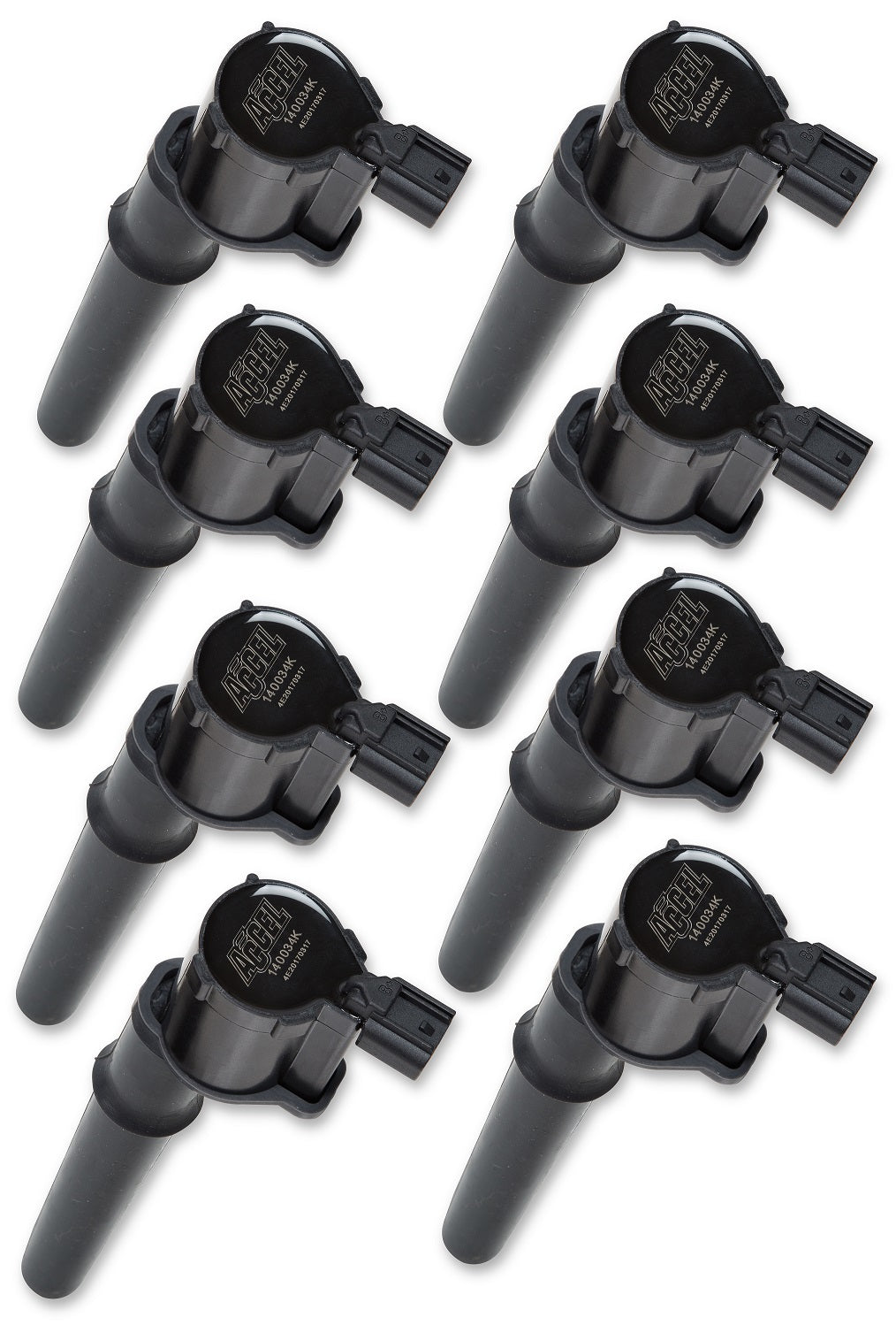 Direct Ignition Coil Kit Supercoil Ford 4 Valve Modular Engine 4.6/5.4L Black 8 Pack Of 140034K Each ACCEL-6