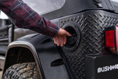 Black Trail Armor Rear Corners For 1997-2006 Jeep Wrangler 2-Door Pair Bushwacker-3