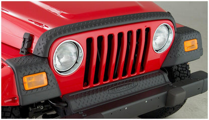 Black Trail Armor Hood Stone Guard And Front Corners For 1997-2006 Jeep Wrangler, 4pc Set Bushwacker-1