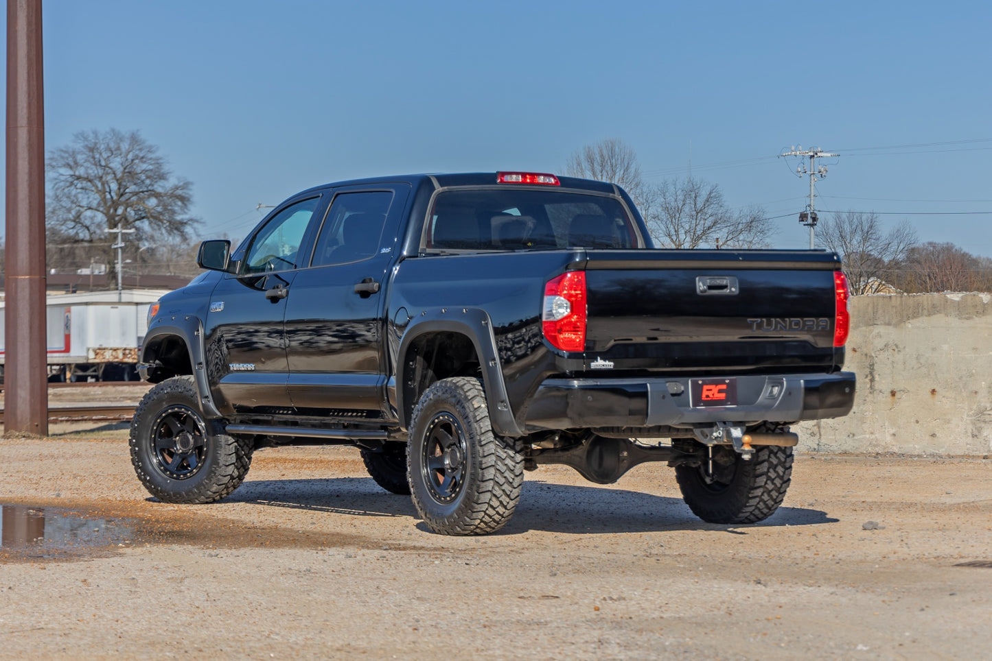 OV2 Running Boards Side Step Bars Crew Cab Toyota Tundra 2WD/4WD (07-21) Rough Country-5