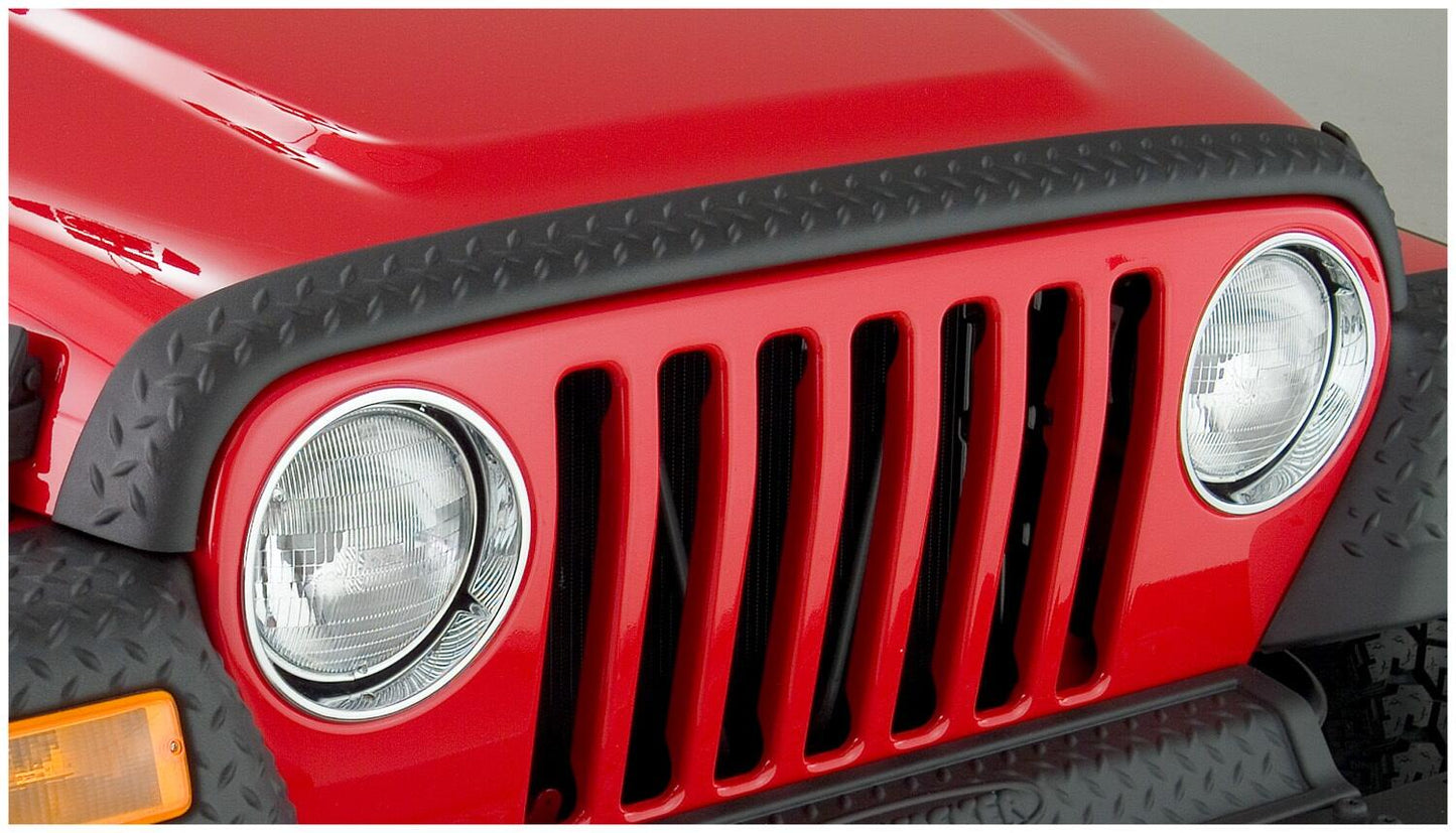 Black Trail Armor Hood Stone Guard For 1998-2006 Jeep Wrangler Bushwacker-1