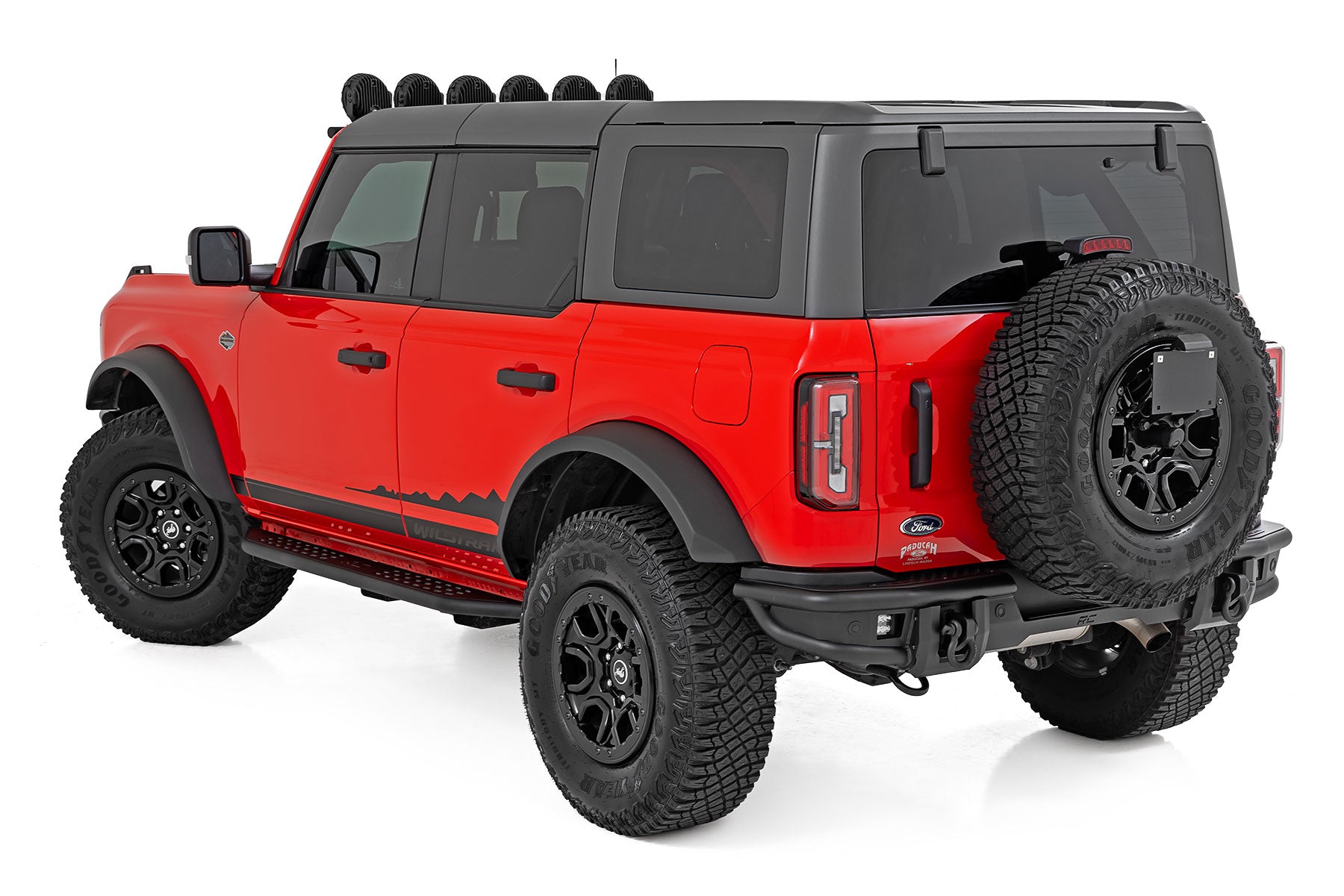 OV2 Running Boards Side Step Bars 4-Door Ford Bronco 4WD (2021-2025) Rough Country-2