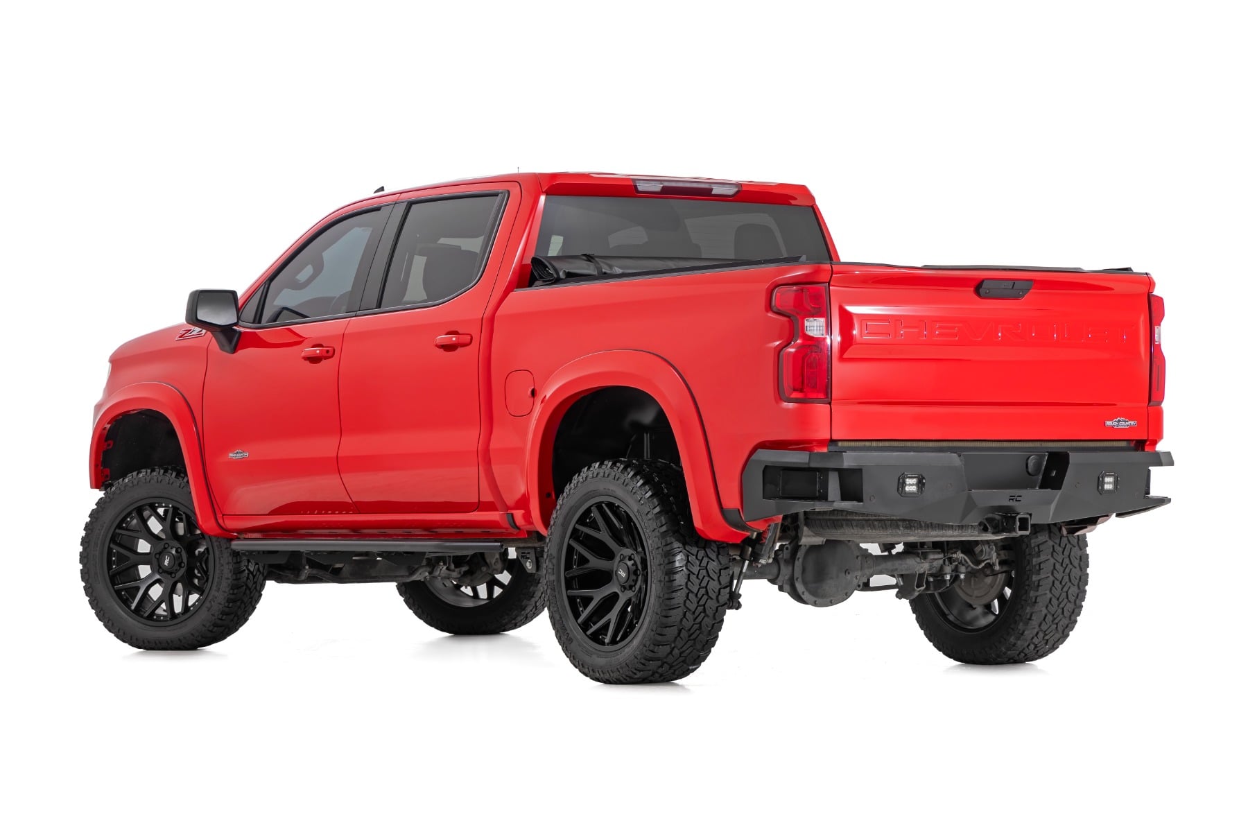 OV2 Running Boards Side Step Bars Crew Cab Silverado/Sierra 1500/2500HD (19-26) Rough Country-2