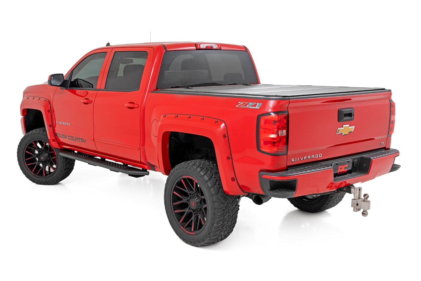 OV2 Running Boards Side Step Bars Crew Cab Silverado/Sierra 1500/2500HD/3500HD (07-19 & Classic) Rough Country-2