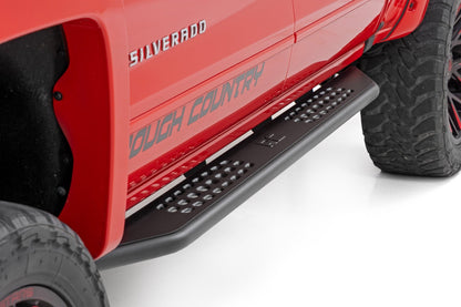 OV2 Running Boards Side Step Bars Crew Cab Silverado/Sierra 1500/2500HD/3500HD (07-19 & Classic) Rough Country-3