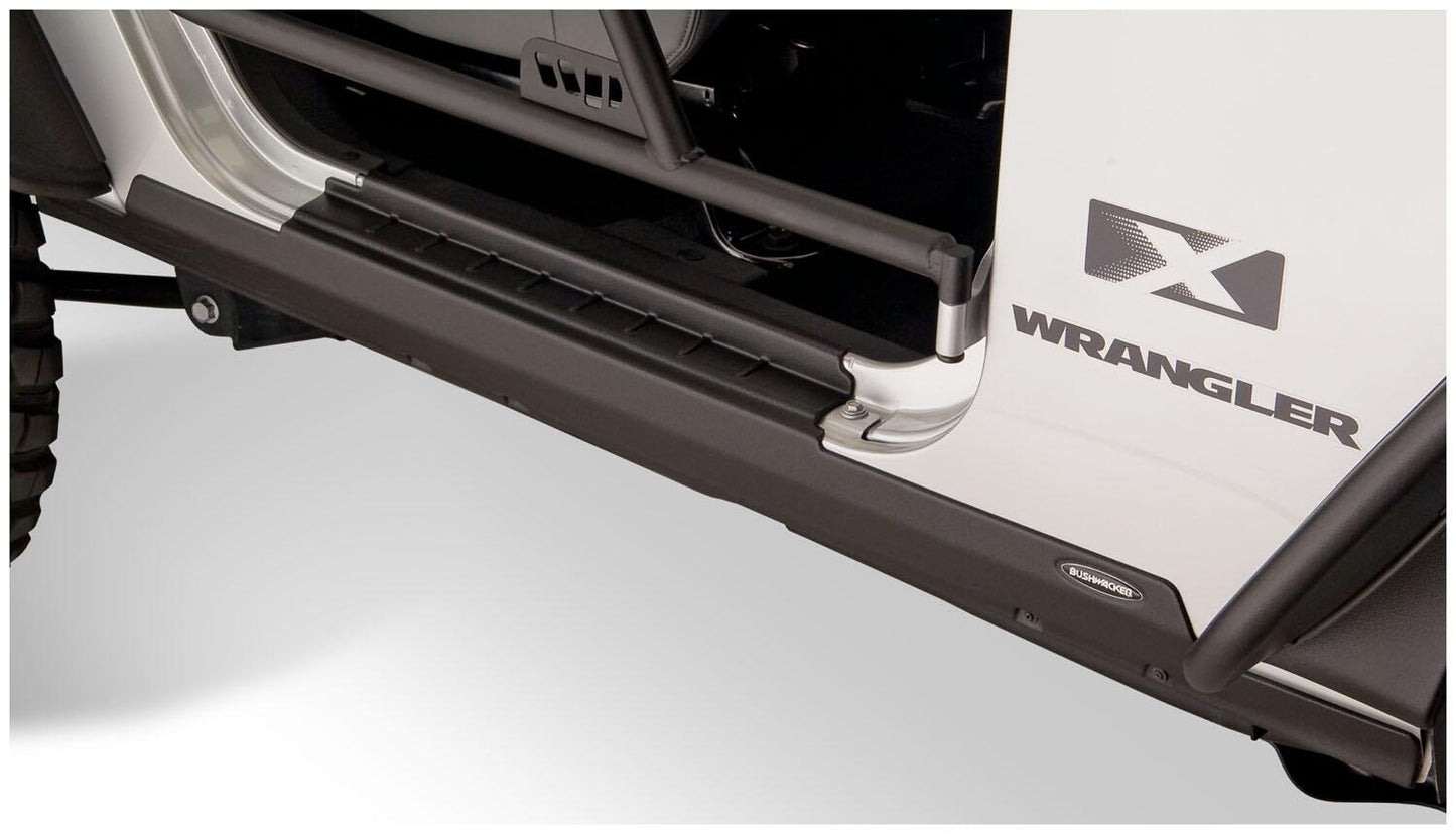 Black Trail Armor Rocker Panel And Sill Plate Covers For 2007-2018 Jeep Wrangler JK 2-Door, Pair Bushwacker-1