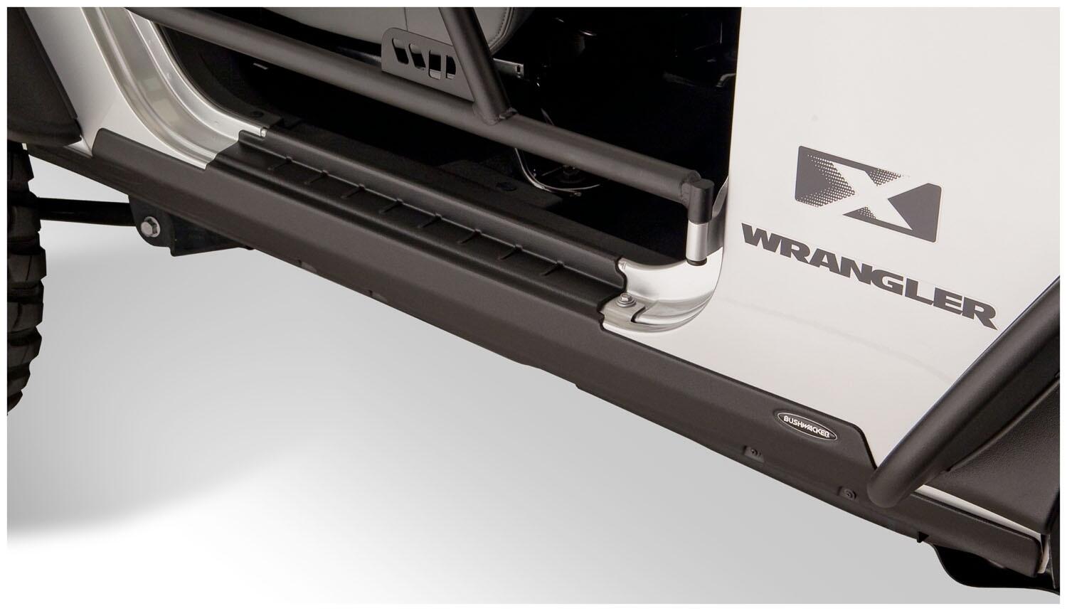Black Trail Armor Rocker Panel And Sill Plate Covers For 2007-2018 Jeep Wrangler JK 2-Door, Pair Bushwacker-1