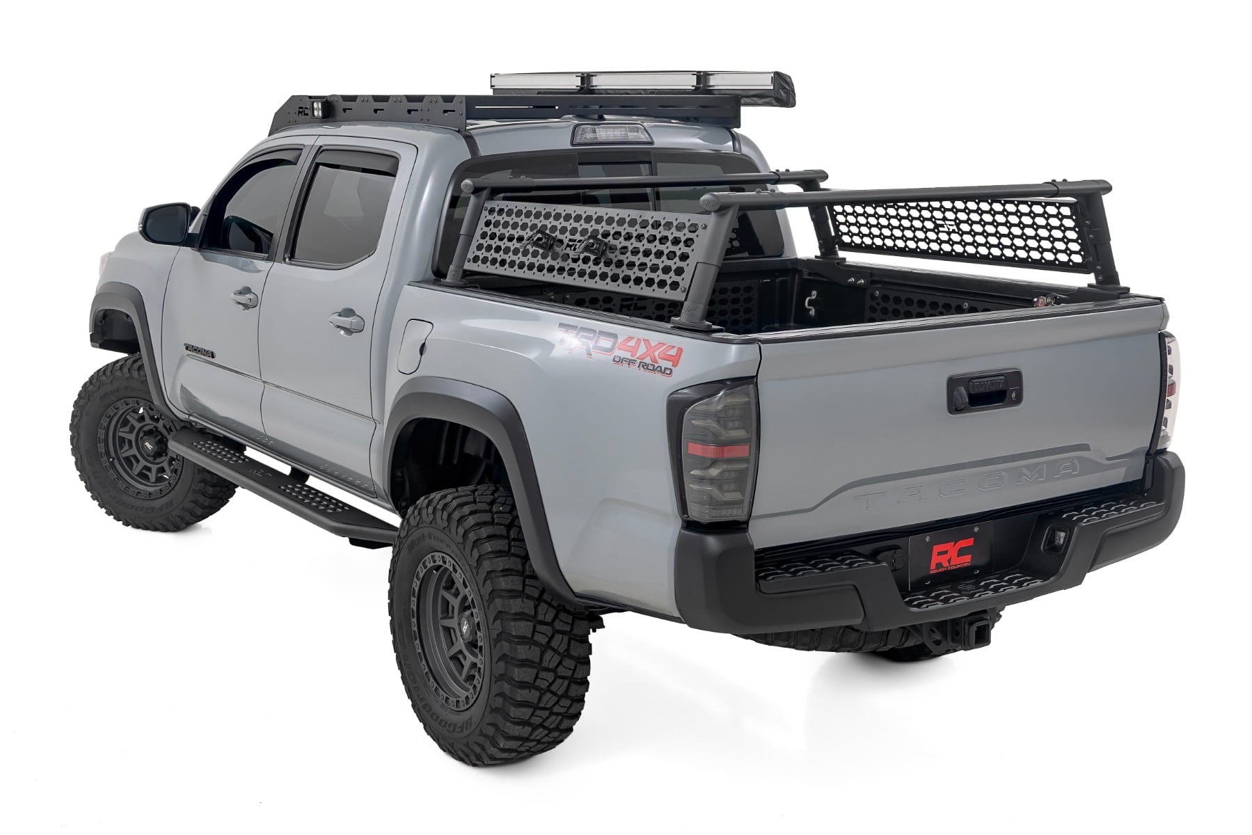 OV2 Running Boards Side Step Bars Crew Cab Toyota Tacoma 2WD/4WD (16-23) Rough Country-2