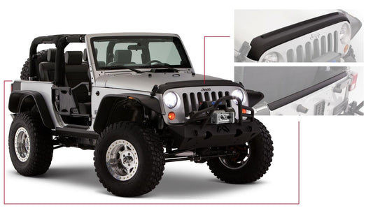 Black Trail Armor Hood And Tailgate Protector Set For 2007-2018 Jeep Wrangler JK Bushwacker