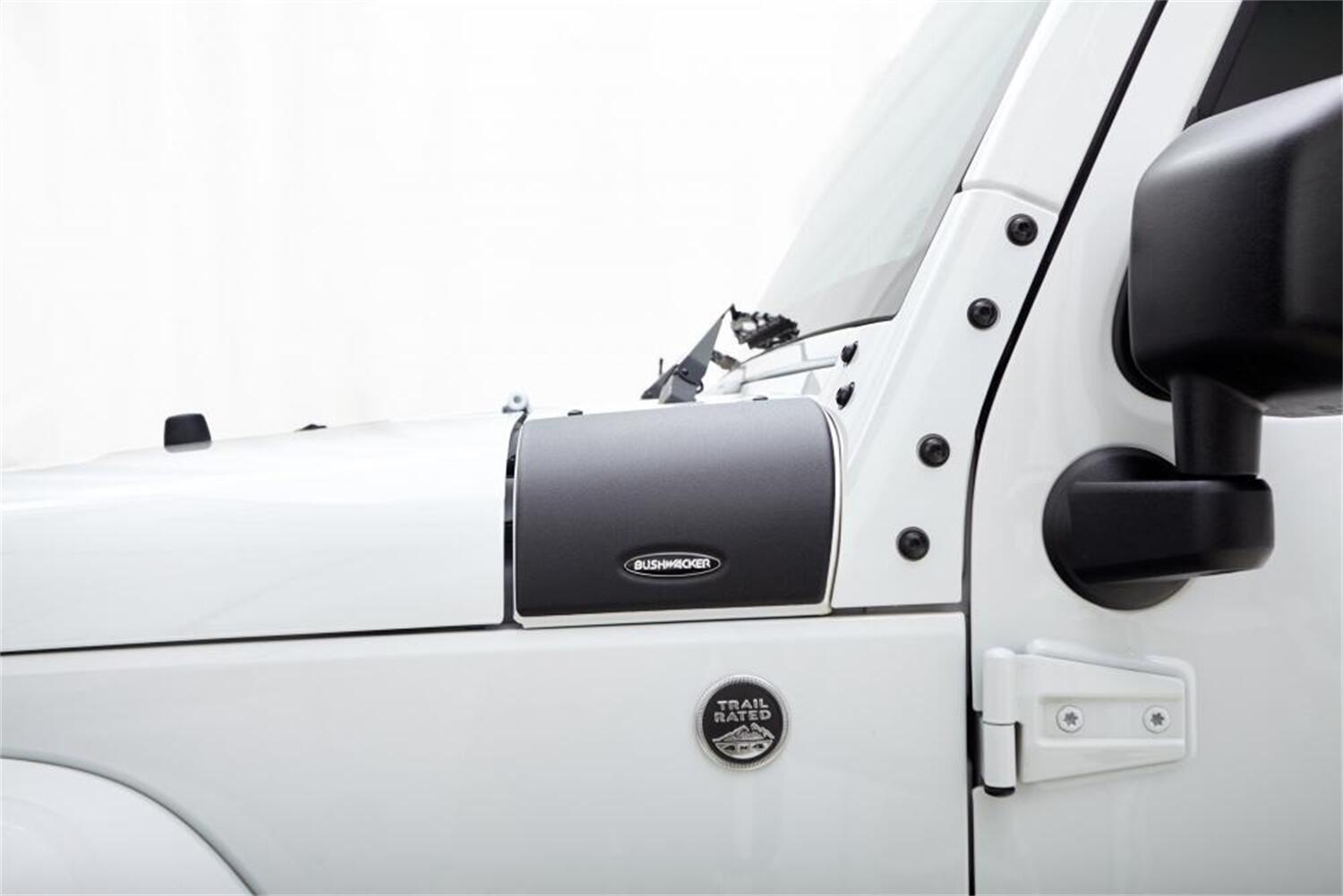 Black Trail Armor Cowl Covers For 2007-2018 Jeep Wrangler JK, 2-Door And 4-Door, Pair Bushwacker-1