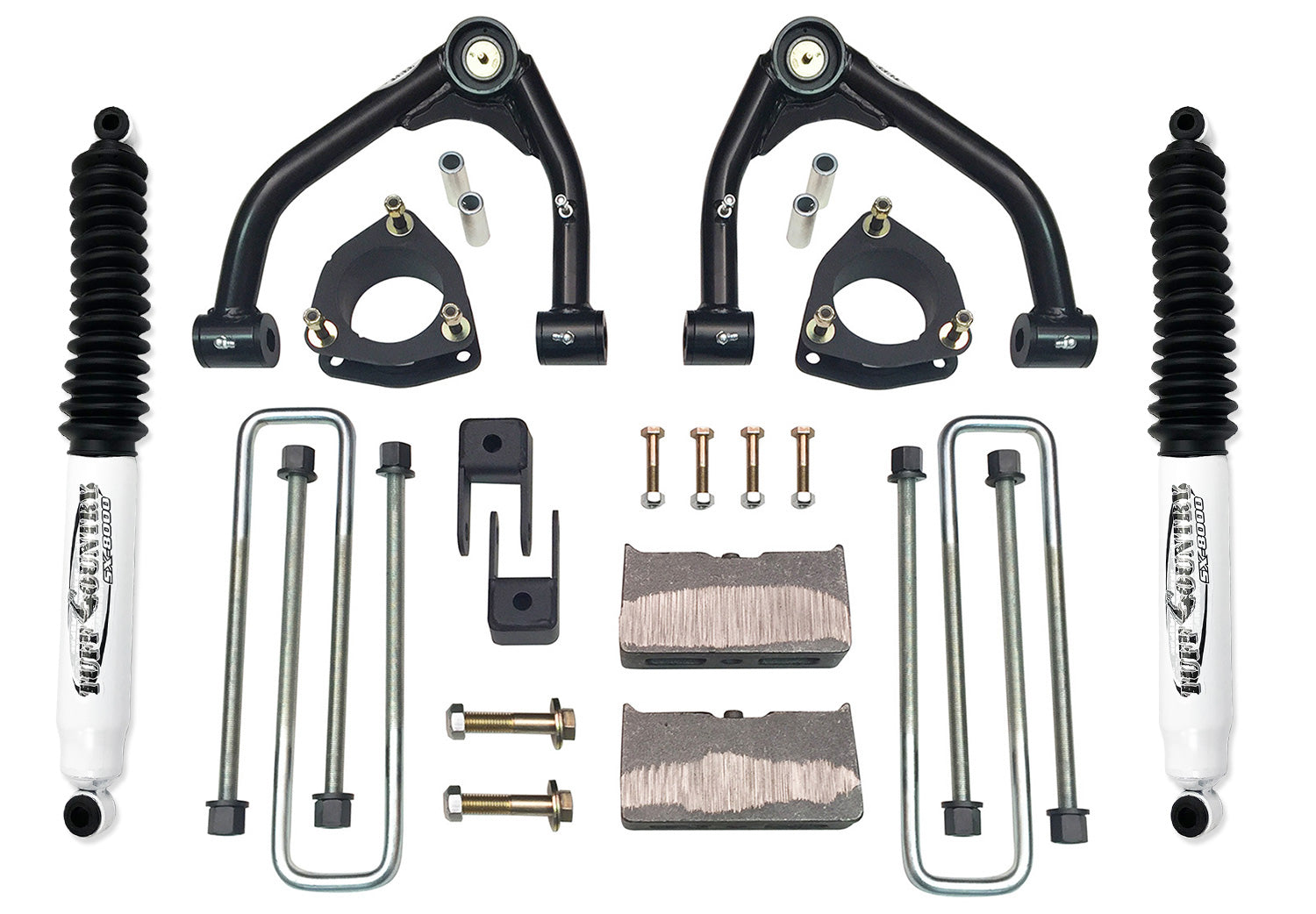 4 Inch Lift Kit 07-18 Silverado/Sierra 1500 2WD Fits Models with 1 piece OE Cast Steel Upper Arms Tuff Country