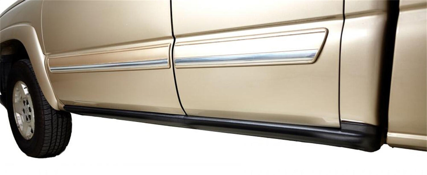 Black Trail Armor Rocker Panel And Sill Plate Covers For 15-20 Ford F150, 17-22 F250/F350/F450 W/Crew Cab Trucks, Pair Bushwacker