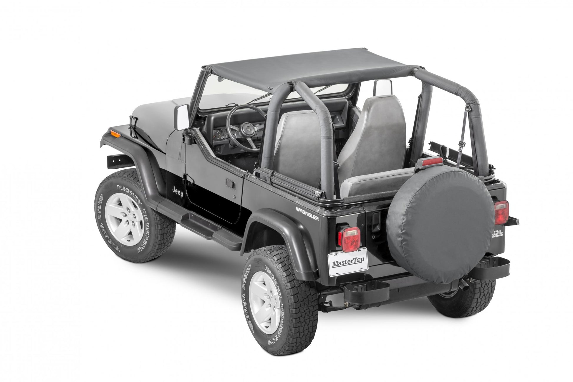 Jeep YJ Bimini Top For 87-95 Jeep Wrangler YJ Black Diamond MasterTop